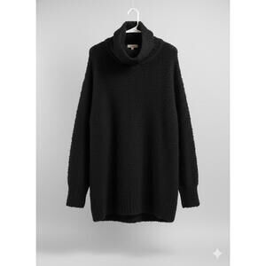 GAP Women's Black Chenille Slub Turtleneck Sweater Size Small